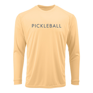 Classic Pickleball - "Pickleball" UPF 50+ Raglan Long Sleeve Performance Tee - Peach