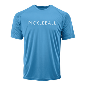 Classic Pickleball - "Pickleball" UPF 50+ Short Sleeve Raglan Performance Tee - Cool Blue
