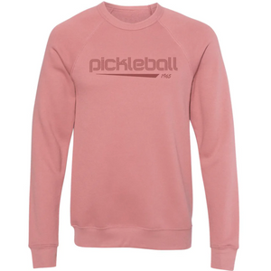 Classic Pickleball - "Pickleball in '65" - Unisex Raglan Crewneck Sweatshirt - Mauve