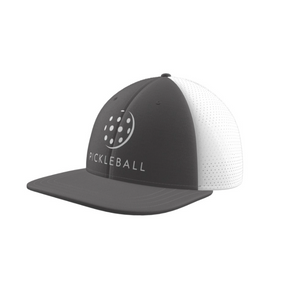 Classic Pickleball - "Pickleball" UPF 50+ Performance Hat - Charcoal & White