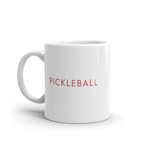 Classic Pickleball - "Pickleball" Coffee Cup - Deep Red
