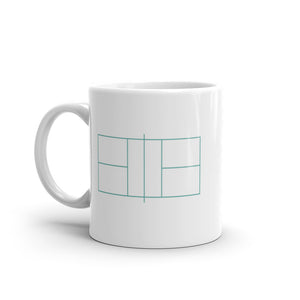 Classic Pickleball - "Court" Coffee Cup - Teal